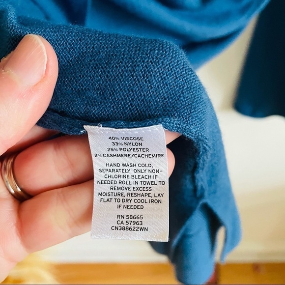 CASLON Teal Tie Back Tunic Style Sweater - Picture 9 of 10